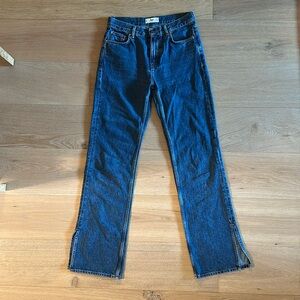 Mango Medium-rise straight jeans with slits